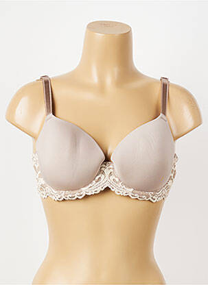 Sutien efect material satinat top sutien modelat culoare piersică WACOAL femeie