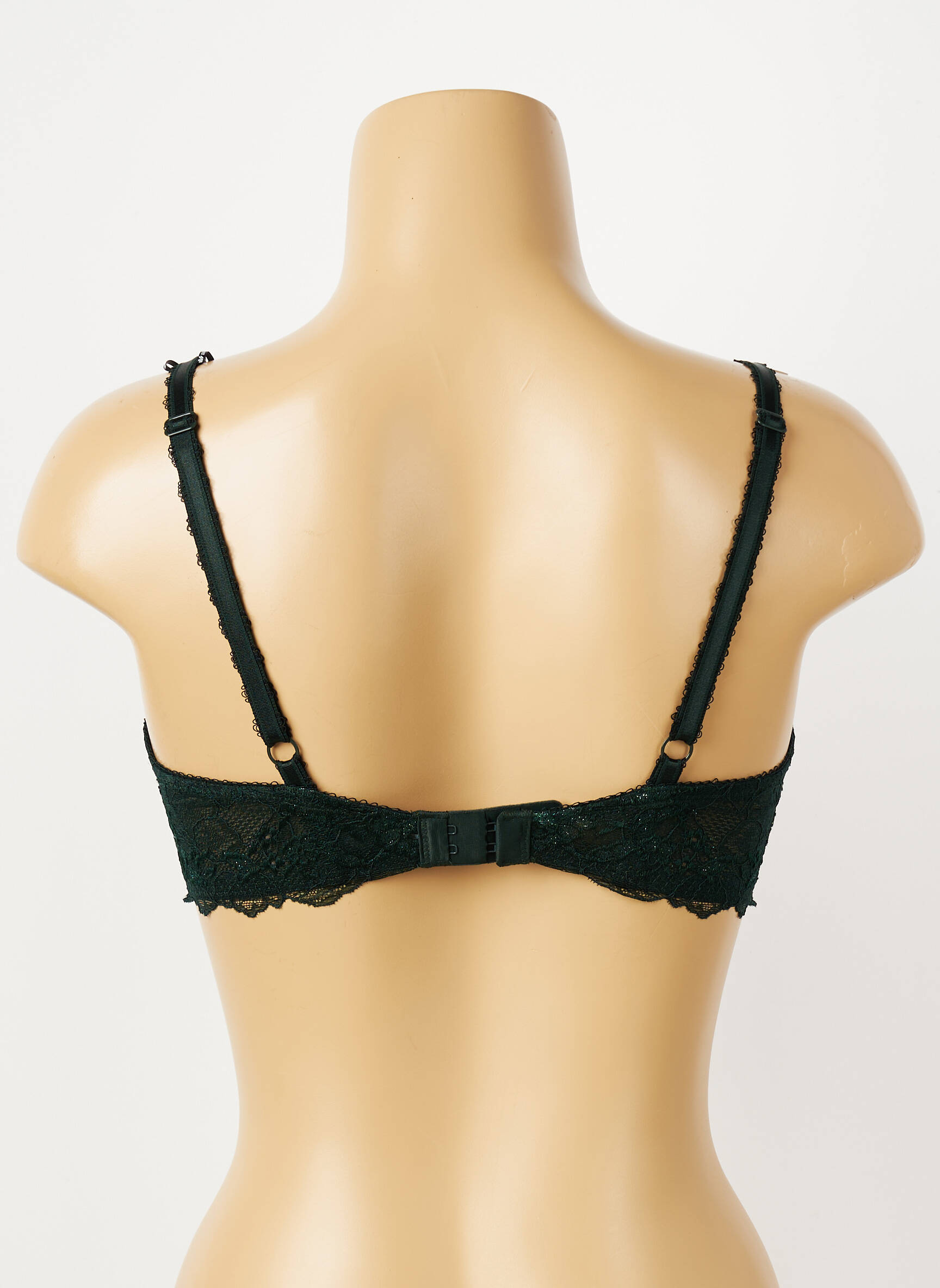 Sutien efect material satinat sutien cupe întregi cu decolteu înalt verde WACOAL femeie