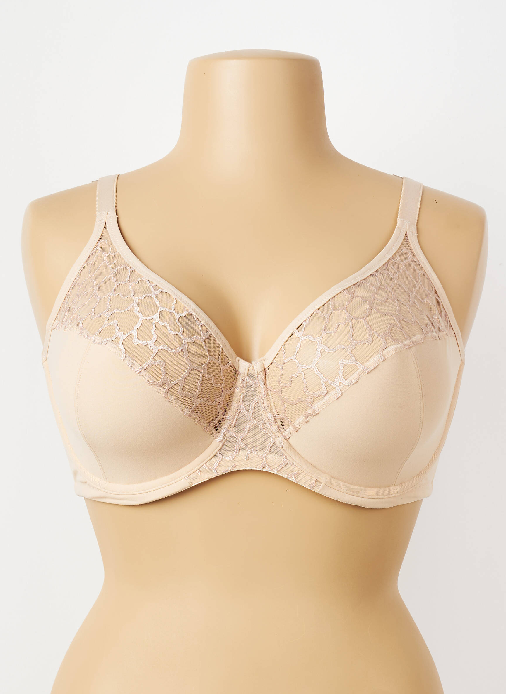 Sutien efect material satinat sutien cupe întregi cu decolteu înalt culoare piersică WACOAL femeie