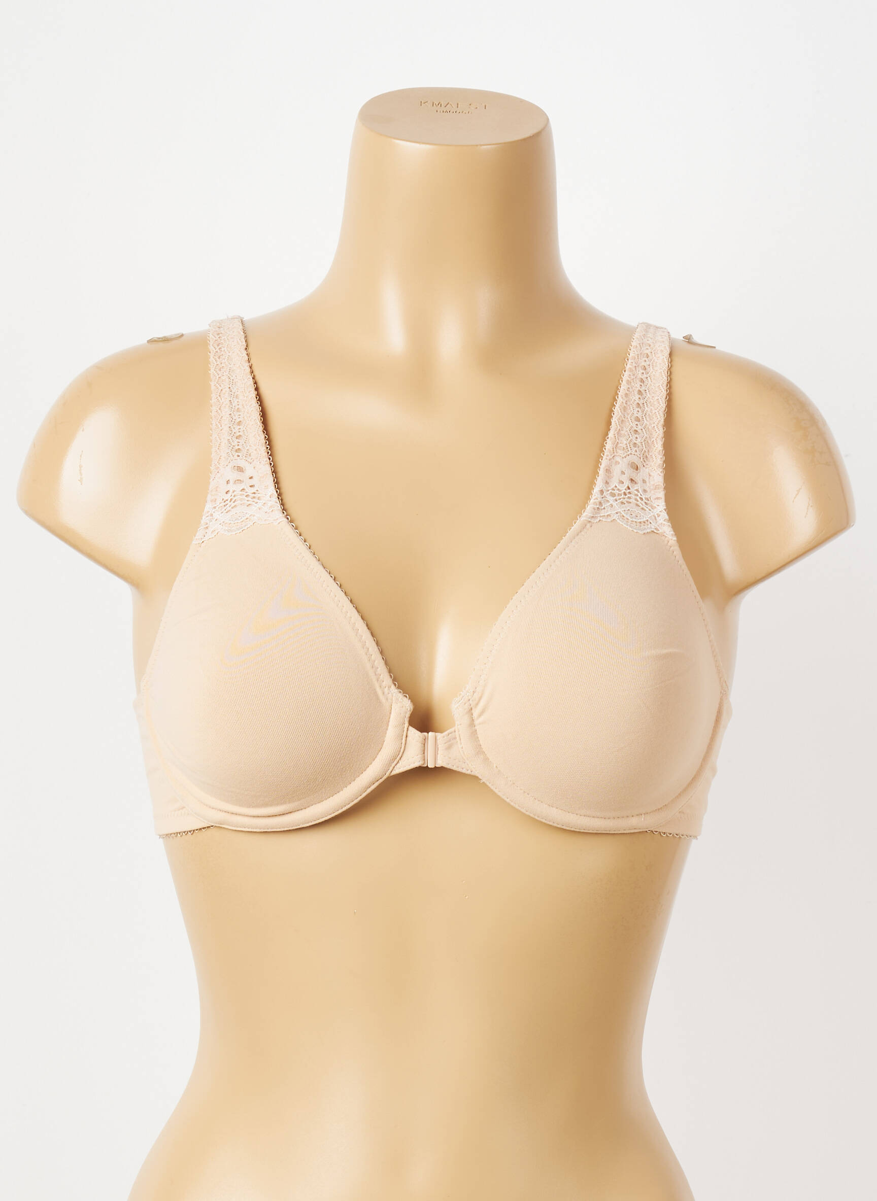 Sutien efect material satinat top triunghiuri bej WACOAL femeie