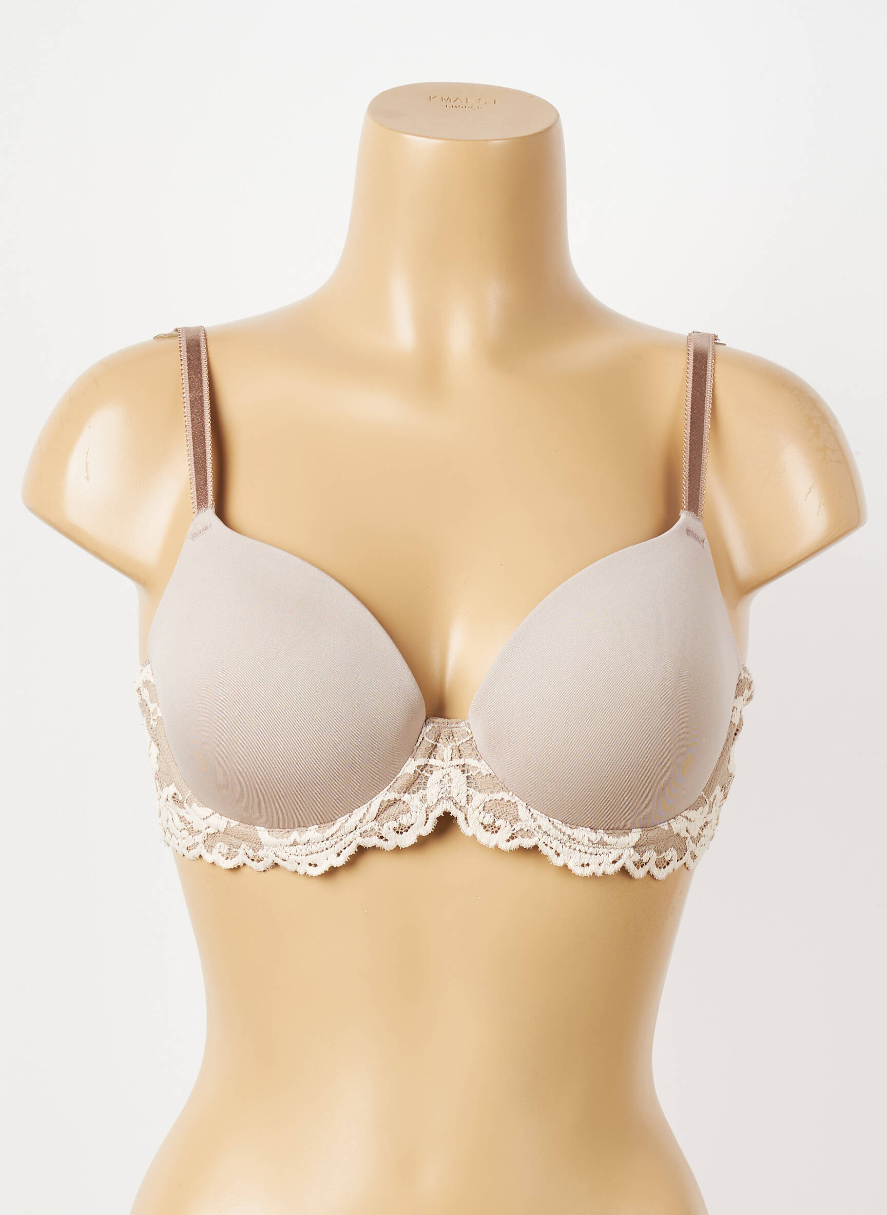 Sutien efect material satinat top sutien modelat culoare piersică WACOAL femeie