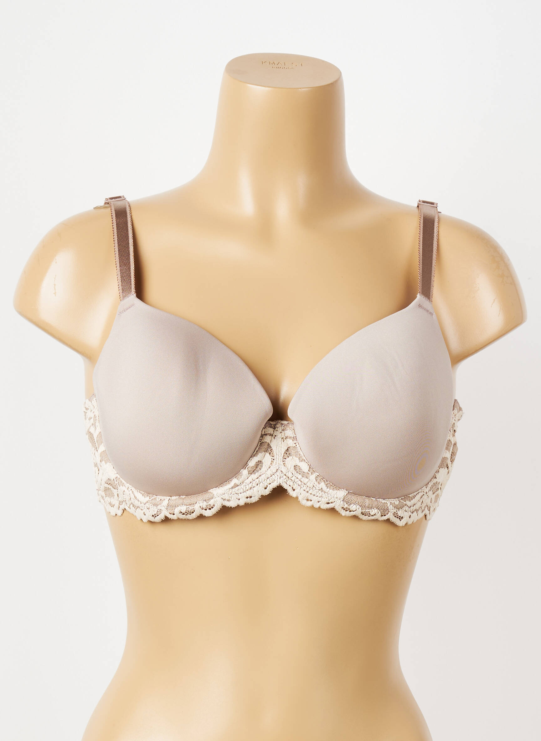 Sutien efect material satinat top sutien modelat culoare piersică WACOAL femeie