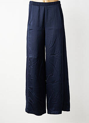 Pantalon drept talie elastică mărime normală albastru IMPERIAL femeie
