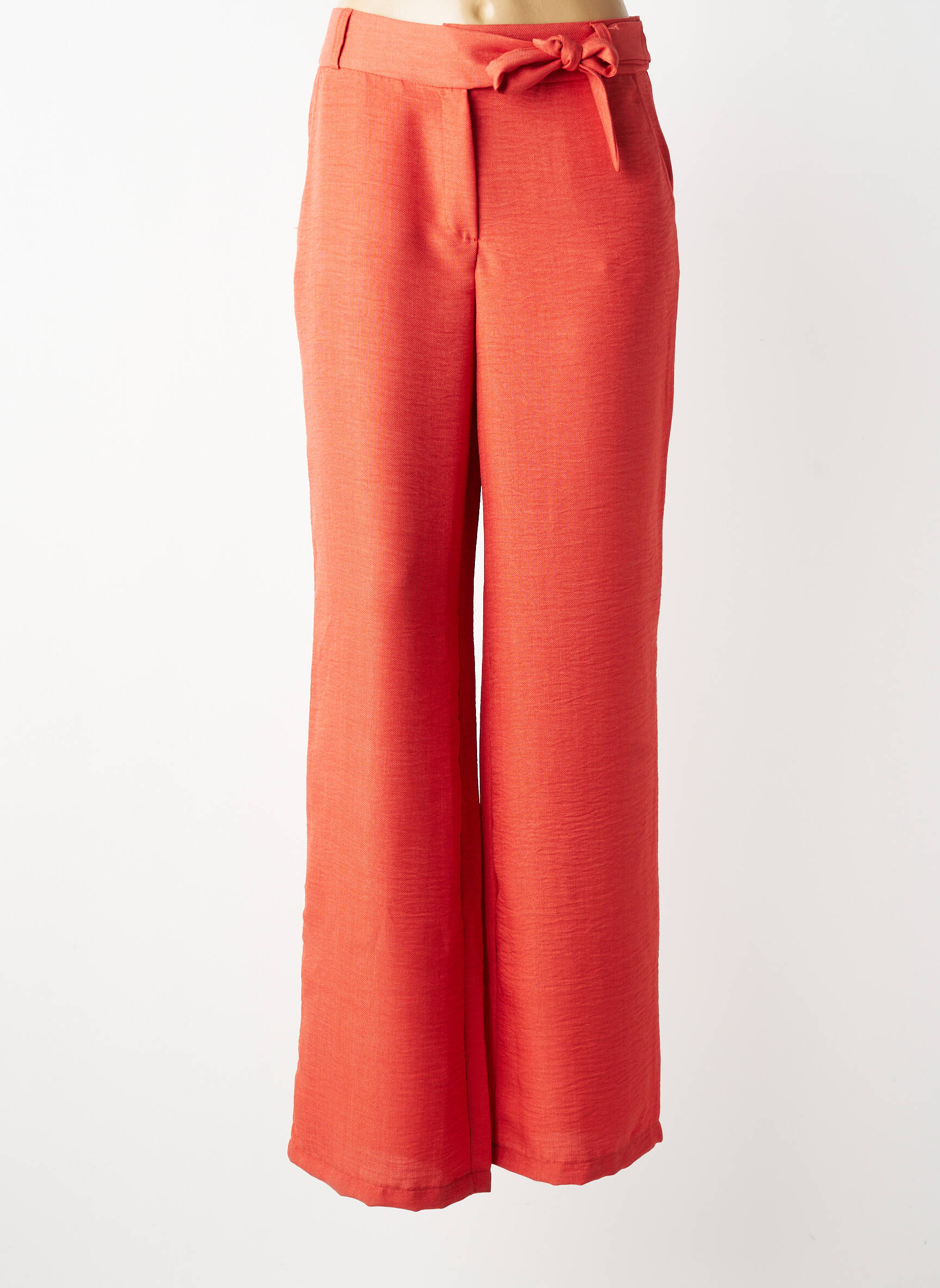 Pantalon drept talie înaltă talie înaltă portocalie GEISHA femeie