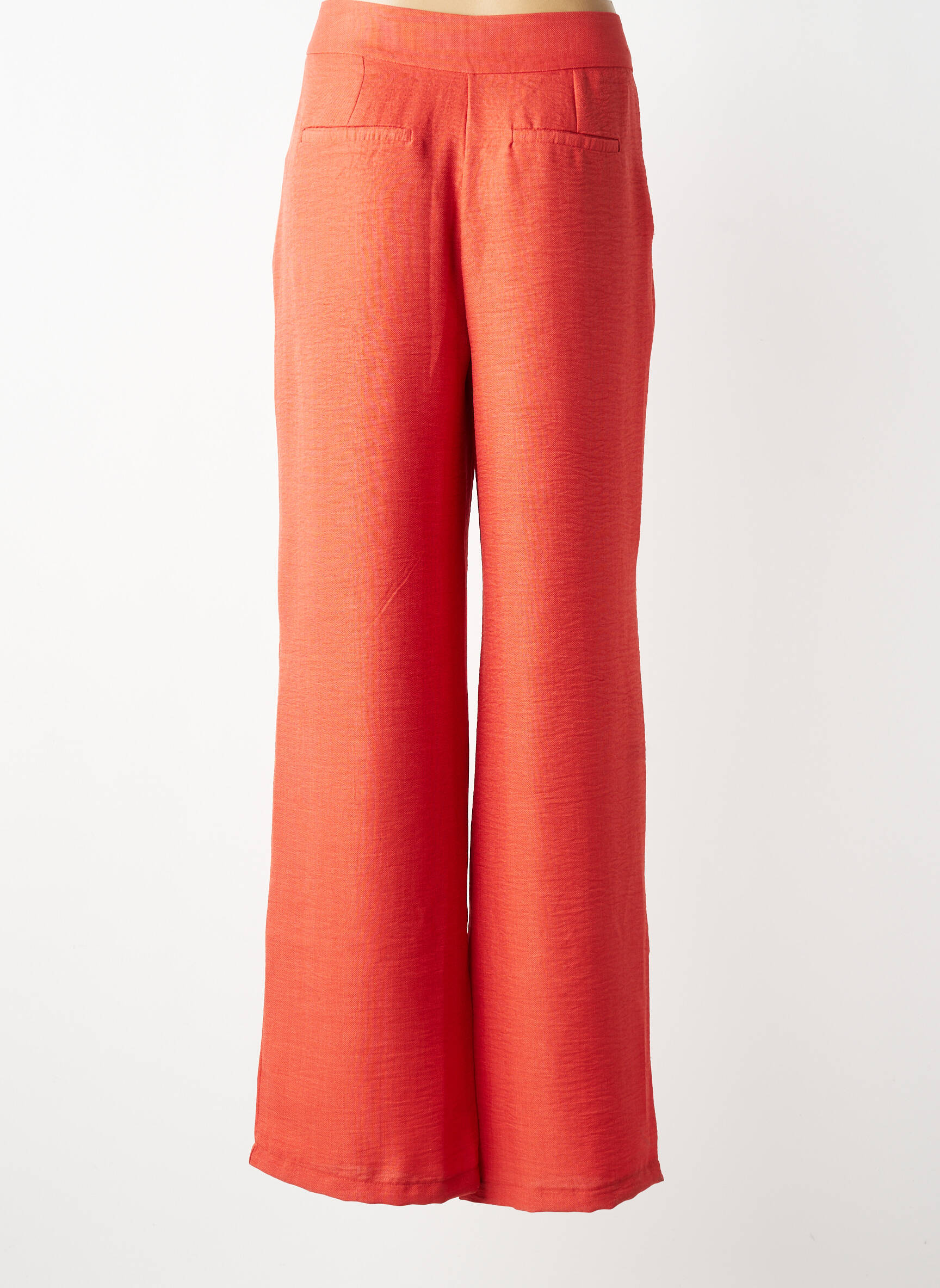 Pantalon drept talie înaltă talie înaltă portocalie GEISHA femeie