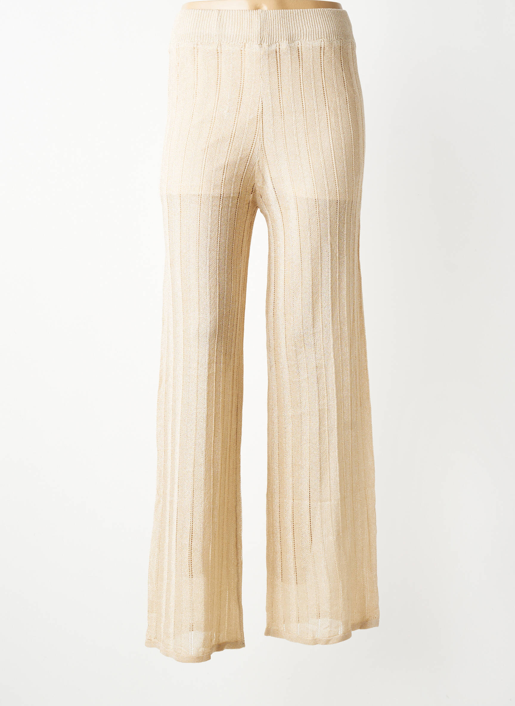 Pantalon drept elasticitate mărime normală bej NEKANE femeie