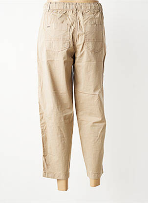 Pantalon 7/8 talie elastică mărime normală bej STREET ONE femeie