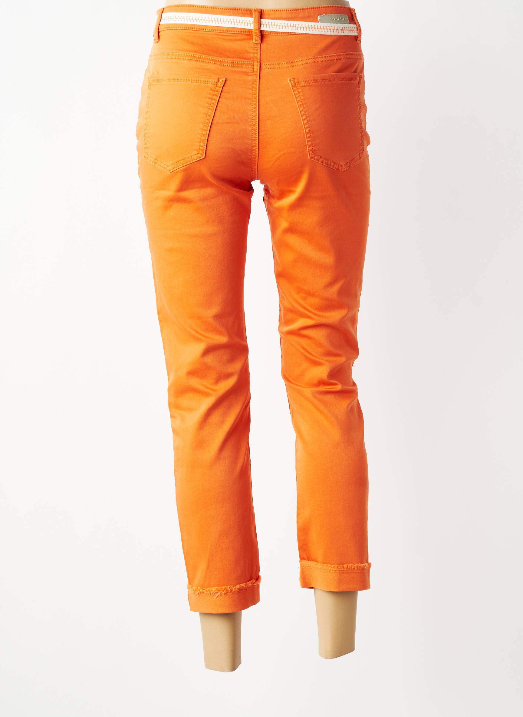 Pantalon 7/8 elasticitate mărime normală portocalie GEISHA femeie