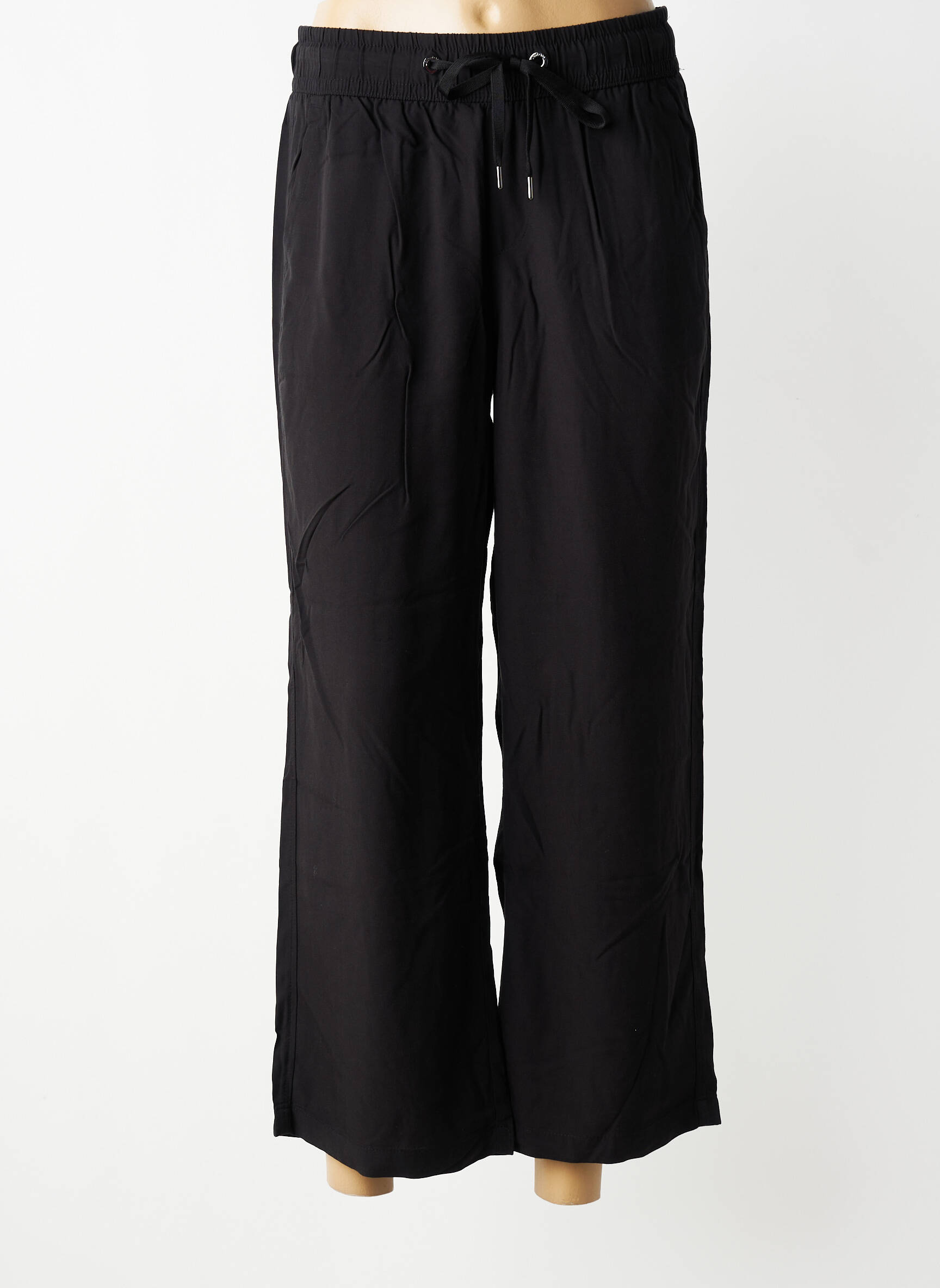 Pantalon larg croială fluidă mărime normală negru STREET ONE femeie