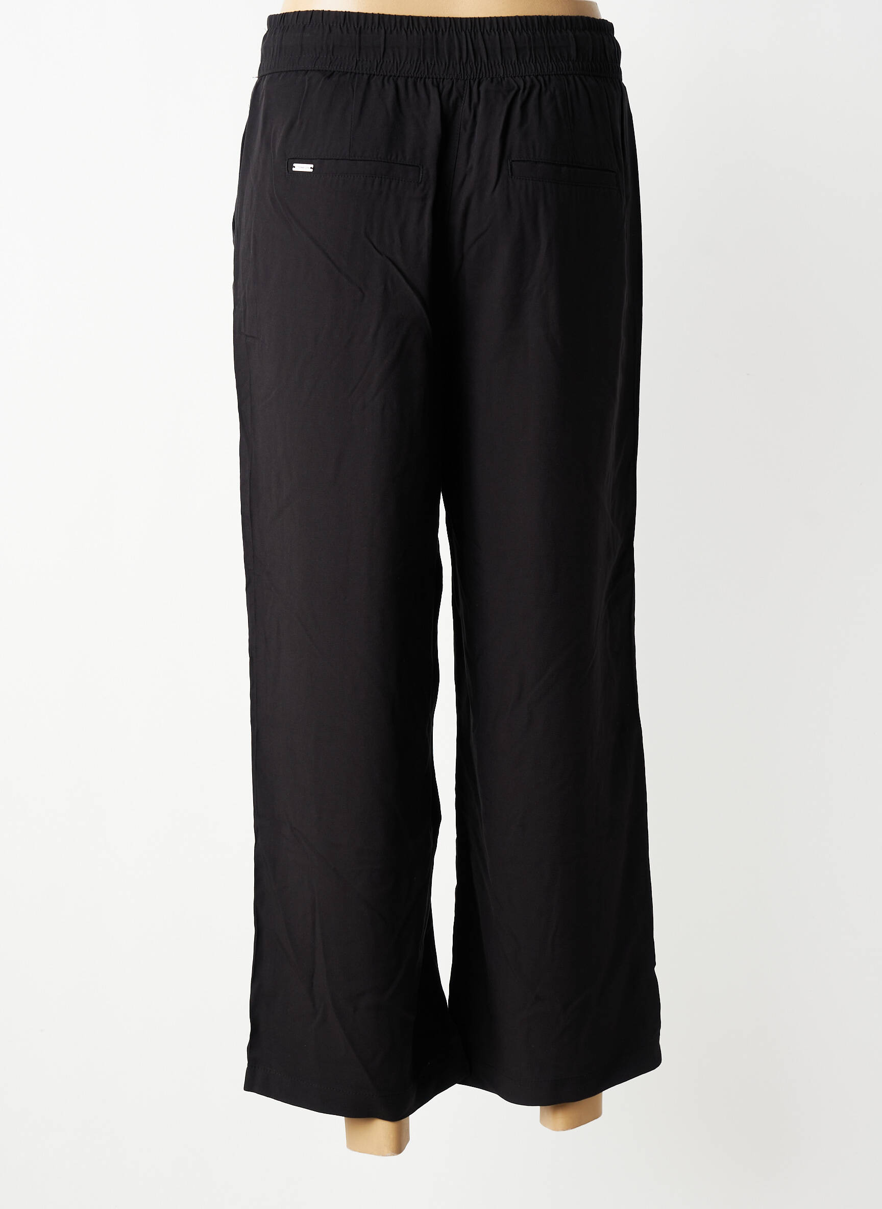 Pantalon larg croială fluidă mărime normală negru STREET ONE femeie