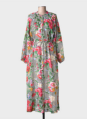 Rochie lungă mâneci lungi mâneci lungi roz MAISON HOTEL femeie