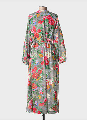 Rochie lungă mâneci lungi mâneci lungi roz MAISON HOTEL femeie