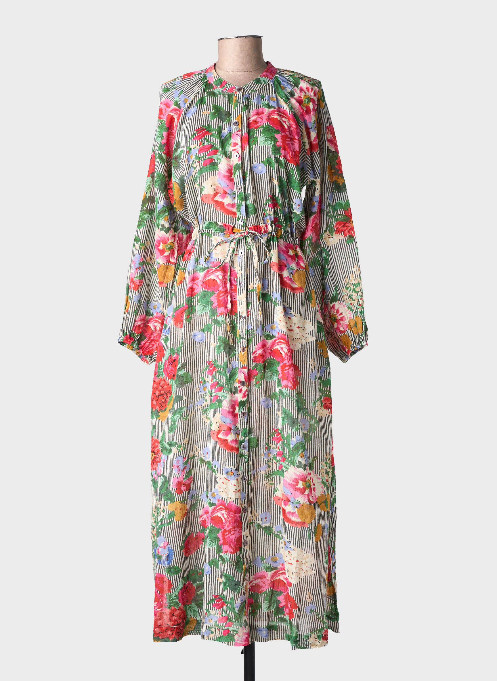 Rochie lungă mâneci lungi mâneci lungi roz MAISON HOTEL femeie
