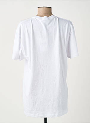 Tricou serigrafie flockată mâneci scurte alb PLEASE femeie