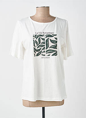 Tricou serigrafie flockată mâneci scurte alb STREET ONE femeie
