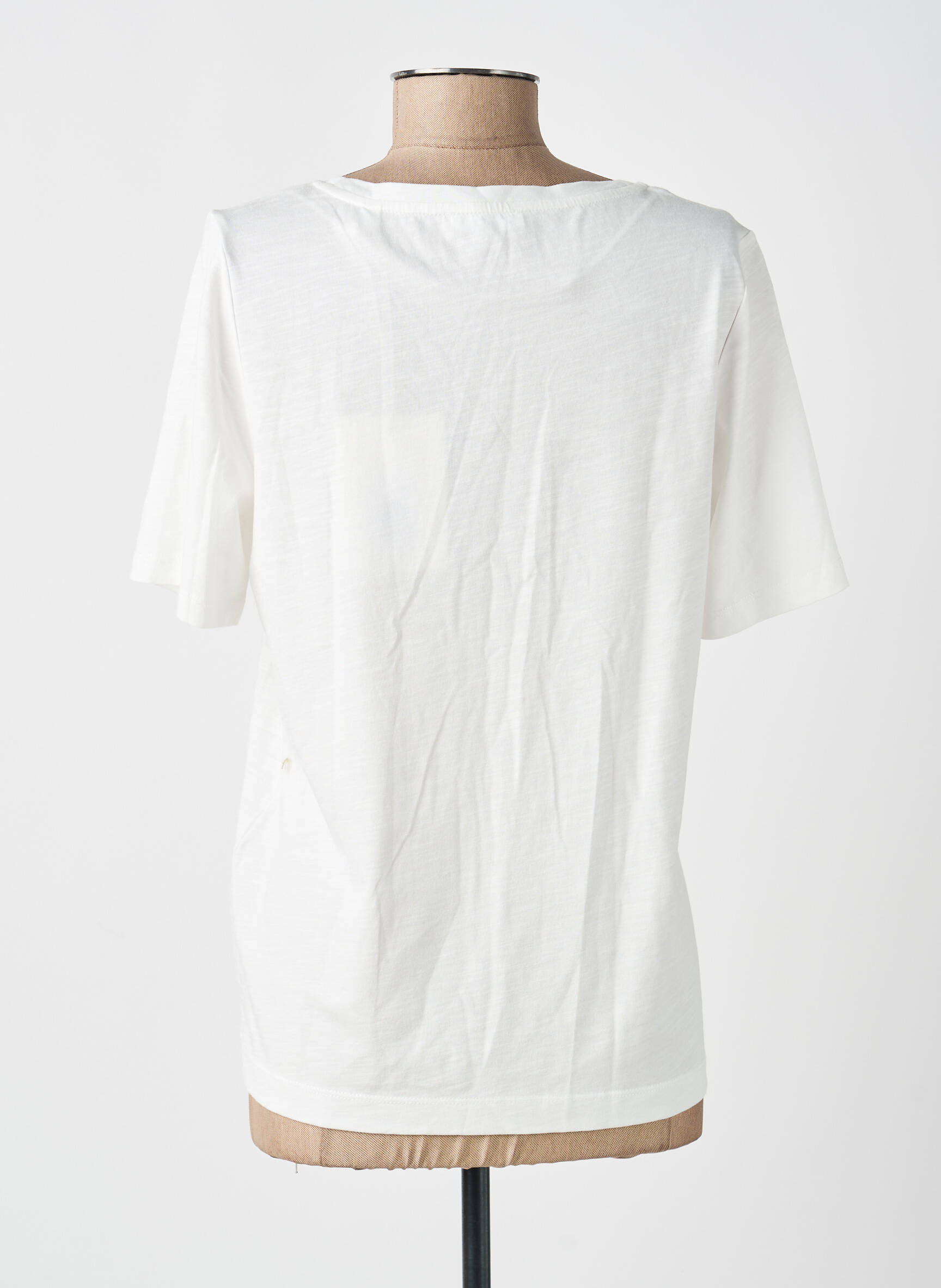 Tricou guler rotund mâneci scurte alb STREET ONE femeie