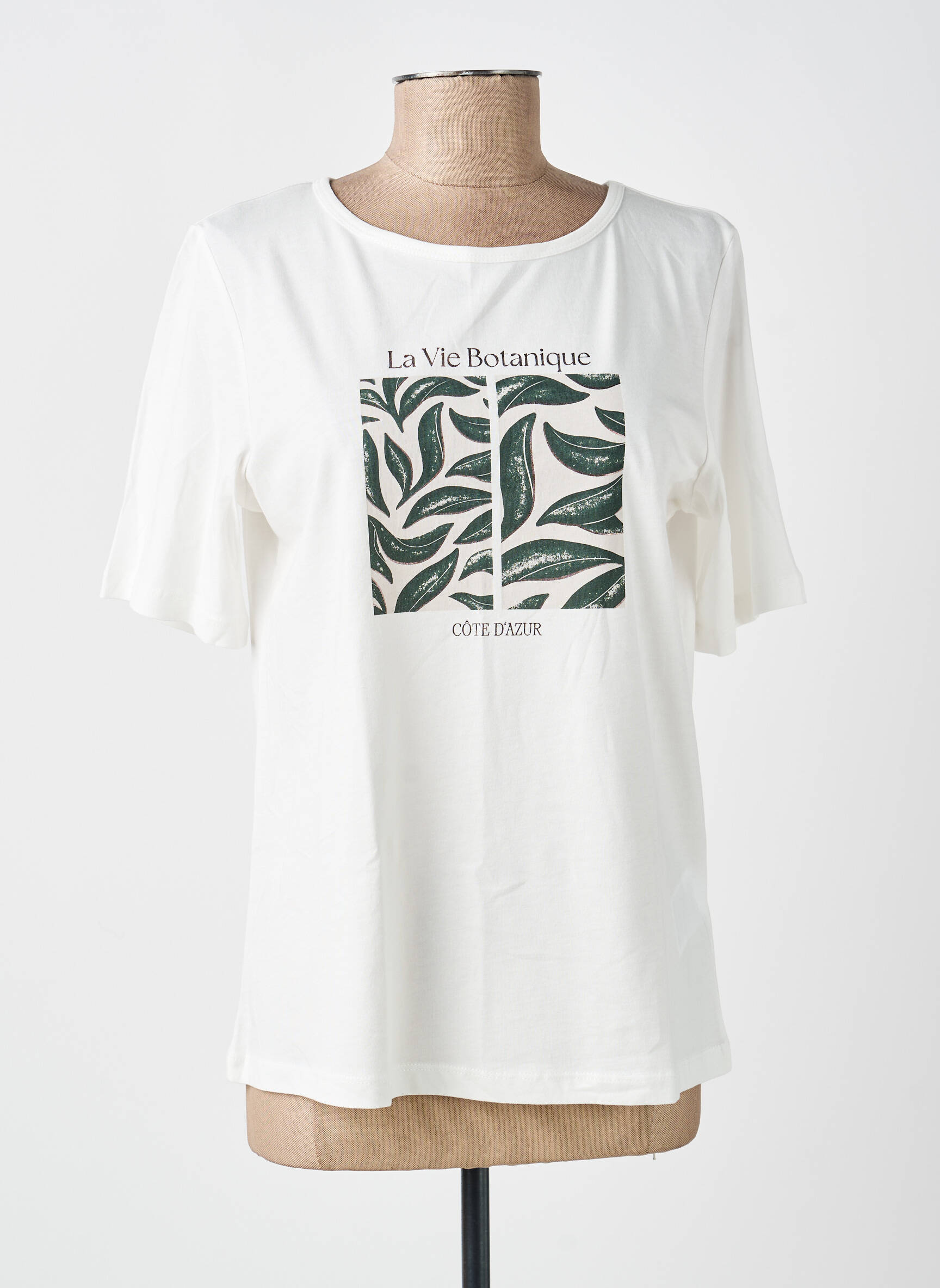 Tricou serigrafie flockată mâneci scurte alb STREET ONE femeie