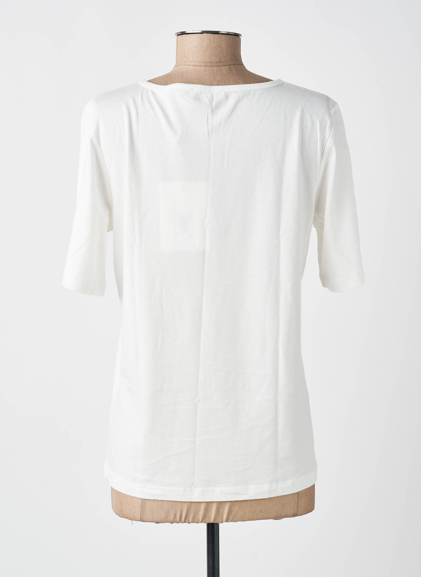 Tricou serigrafie flockată mâneci scurte alb STREET ONE femeie