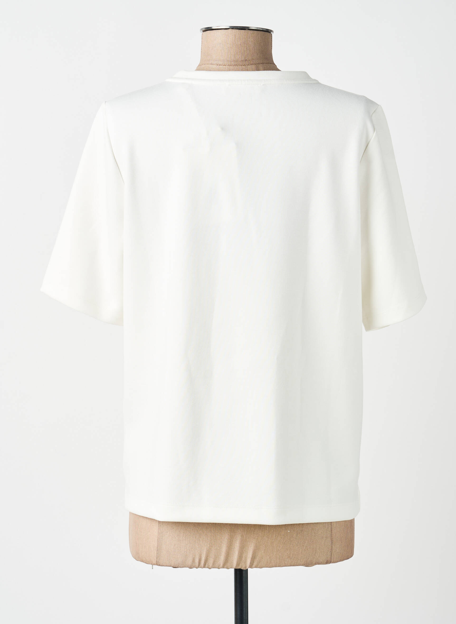 Tricou guler rotund mâneci scurte alb STREET ONE femeie