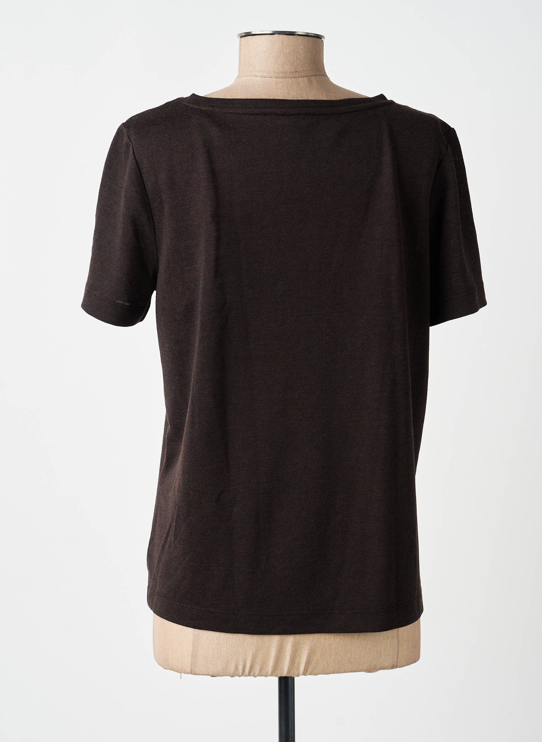 Tricou serigrafie flockată mâneci scurte maro STREET ONE femeie