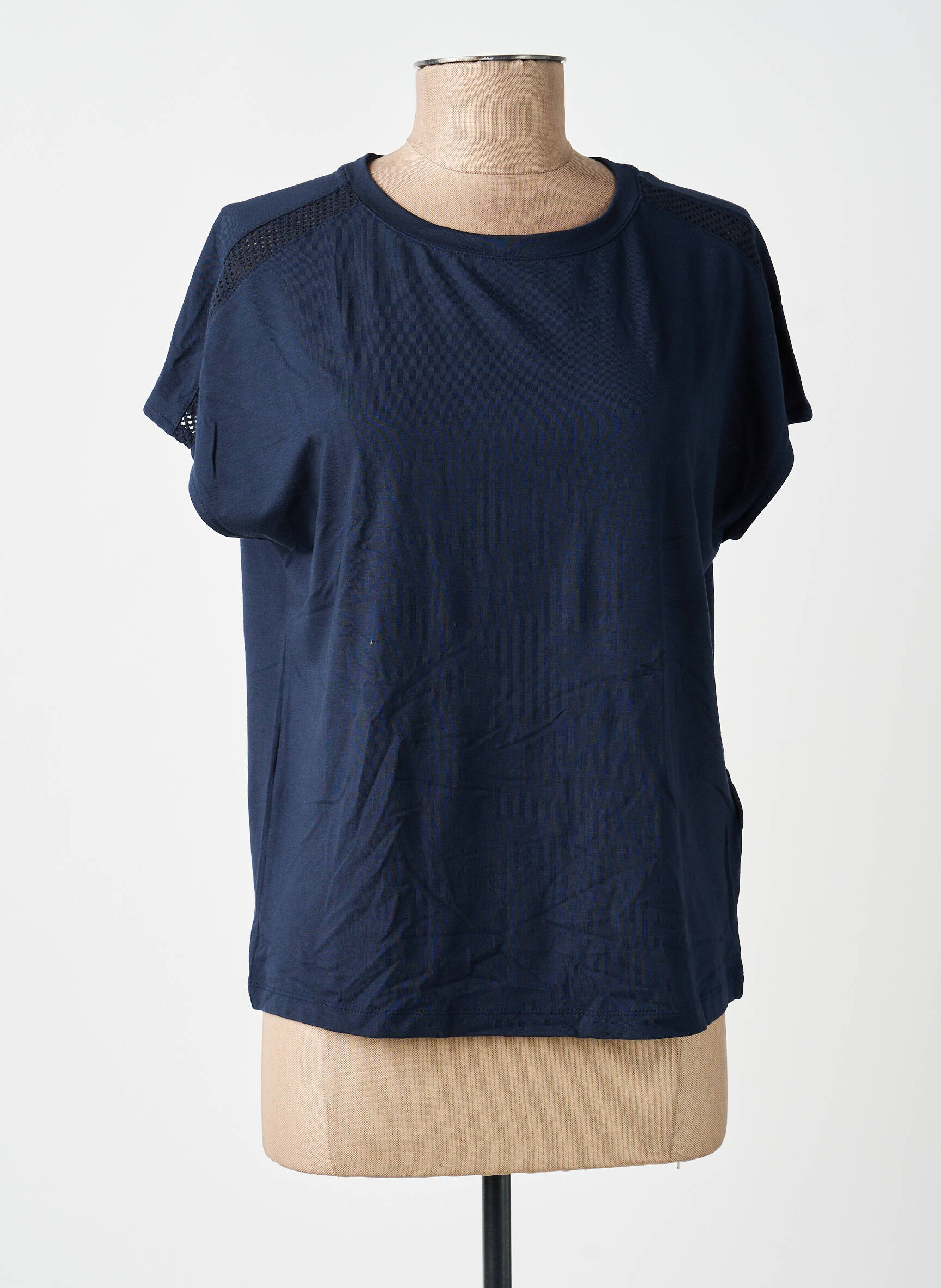 Tricou croială dreaptă mâneci scurte albastru STREET ONE femeie