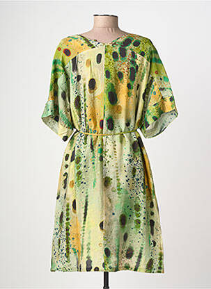 Rochie scurtă mâneci scurte mâneci scurte verde SURKANA femeie
