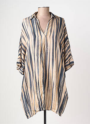 Rochie scurtă mâneci 3/4 mâneci 3/4 maro PLEASE femeie