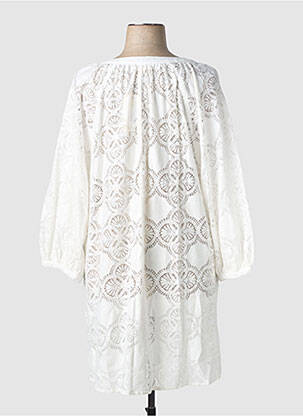 Rochie scurtă mâneci lungi mâneci lungi alb LARAETHNICS femeie