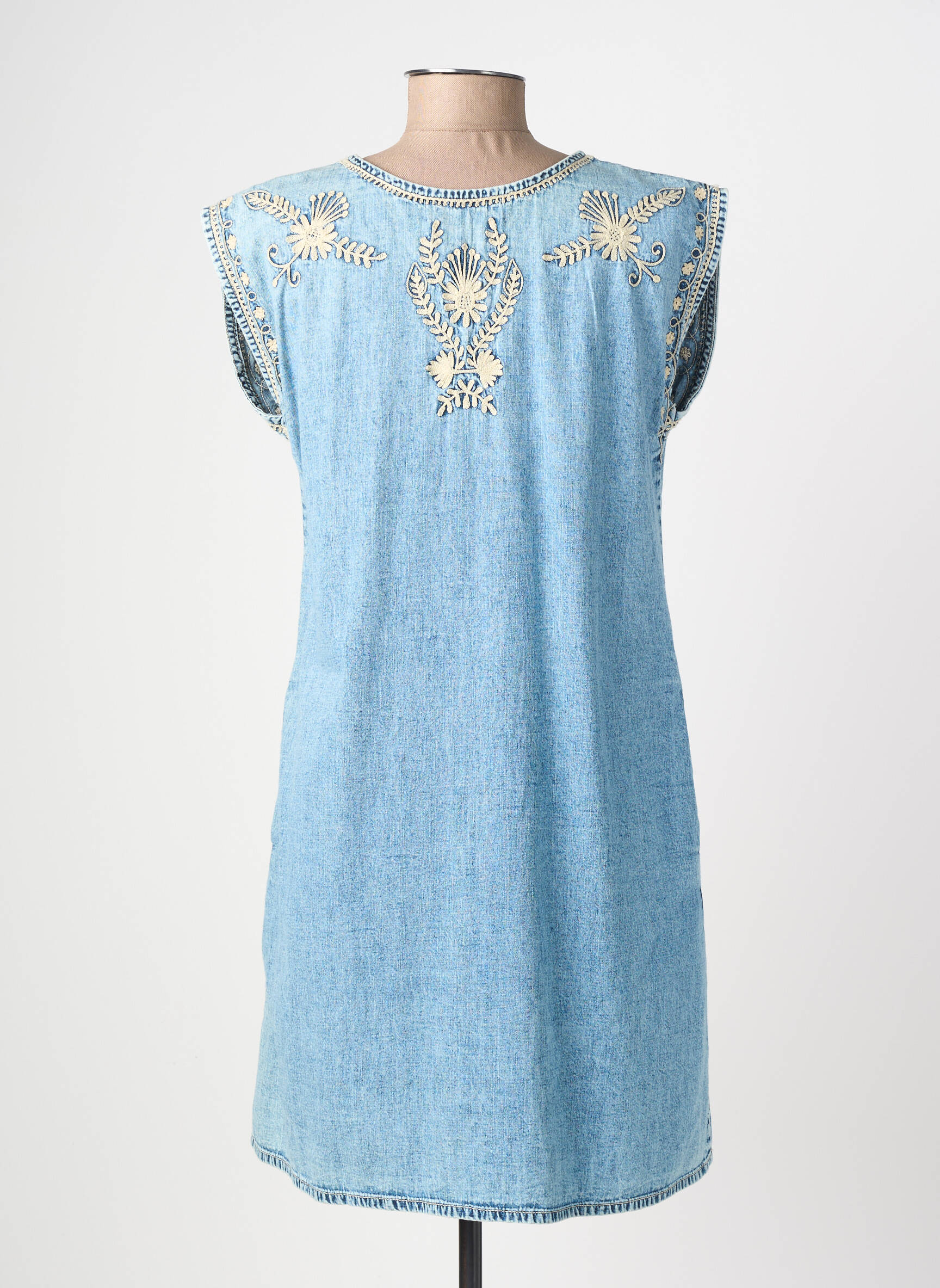 Rochie scurtă mâneci scurte mâneci scurte albastru MAISON HOTEL femeie
