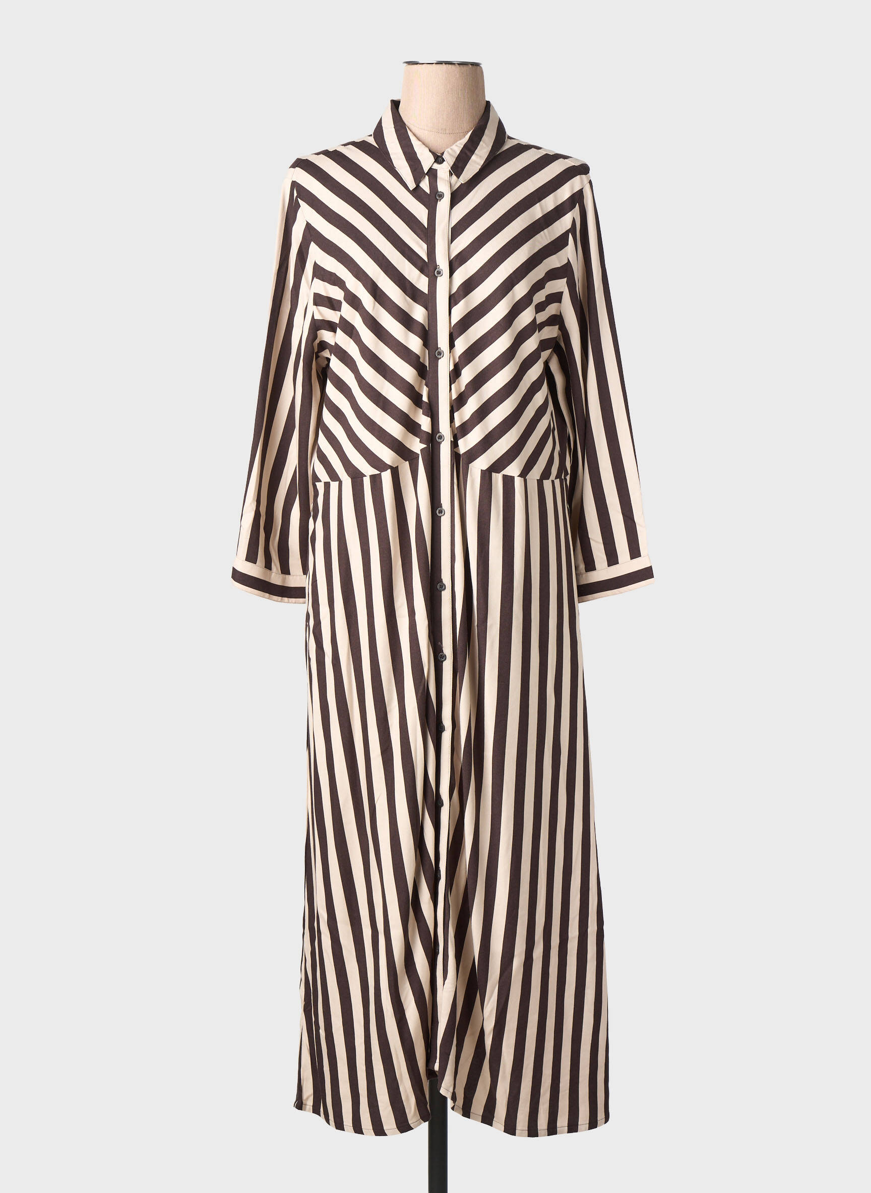 Rochie lungă mâneci lungi mâneci lungi maro STREET ONE femeie