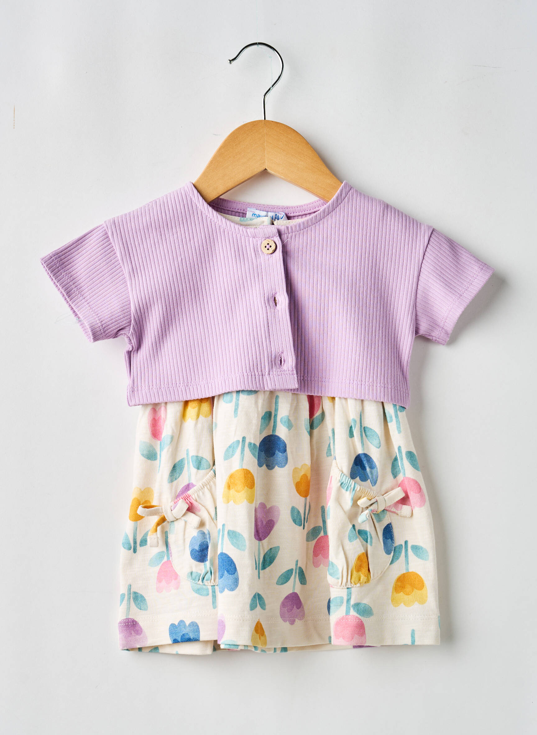 Set rochie tip de jachetă violet MAYORAL fată