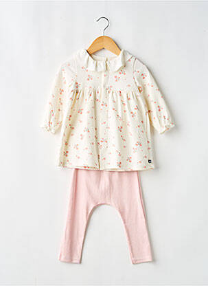 Set pantaloni talie elastică roz PETIT BATEAU fată