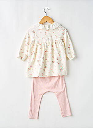 Set pantaloni talie elastică roz PETIT BATEAU fată