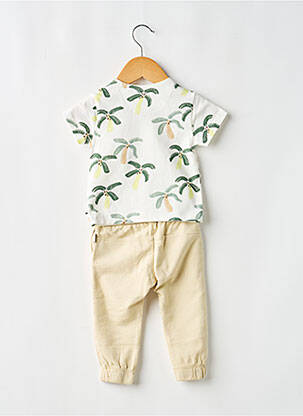 Set pantaloni talie elastică alb NOPPIES băiat