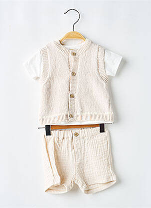 Set pantaloni guler rotund bej MAYORAL băiat