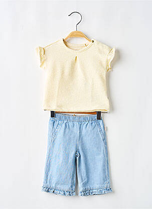 Set pantaloni tip de tricou galben NOPPIES fată