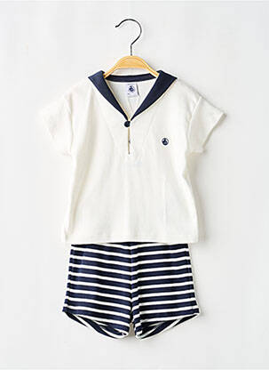 Set șort broderie alb PETIT BATEAU băiat