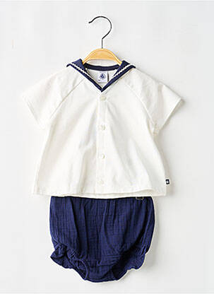 Set șort croială dreaptă albastru PETIT BATEAU fată
