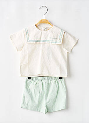 Set șort tip de top cămașă verde PETIT BATEAU băiat