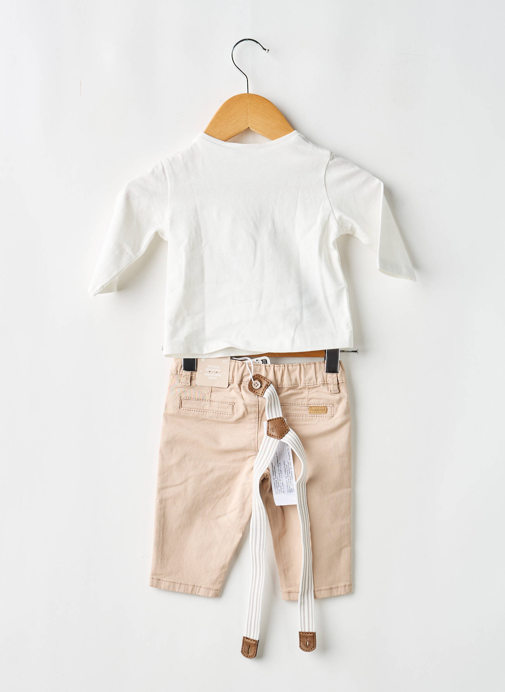 Set pantaloni croială dreaptă bej MAYORAL băiat