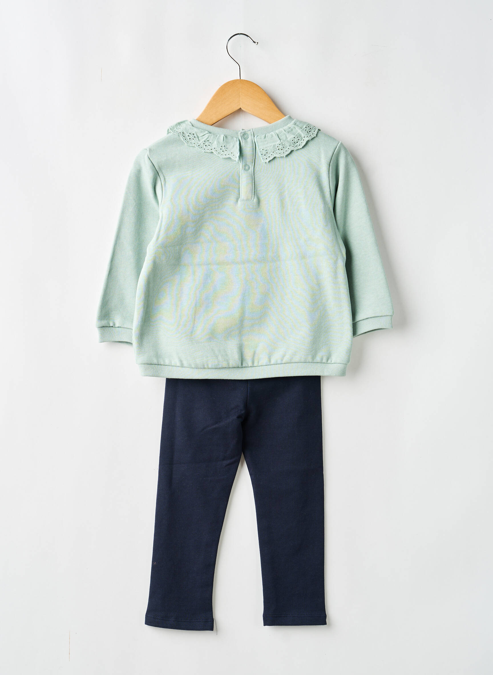 Set pantaloni mâneci lungi verde LOSAN fată