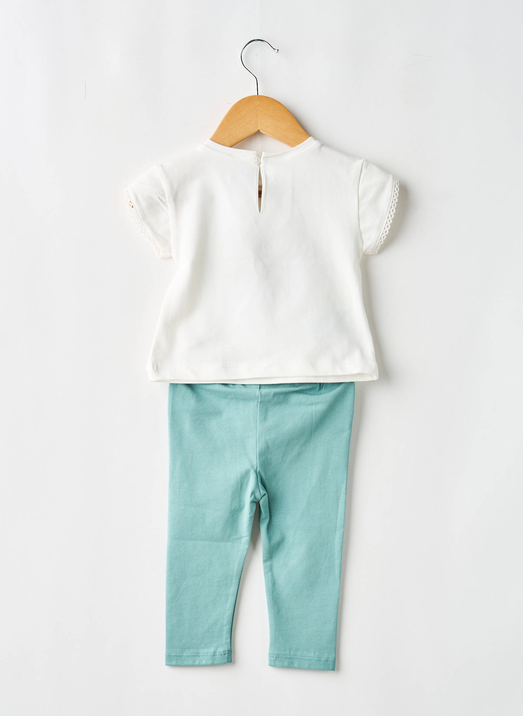 Set pantaloni tip de tricou verde MAYORAL fată
