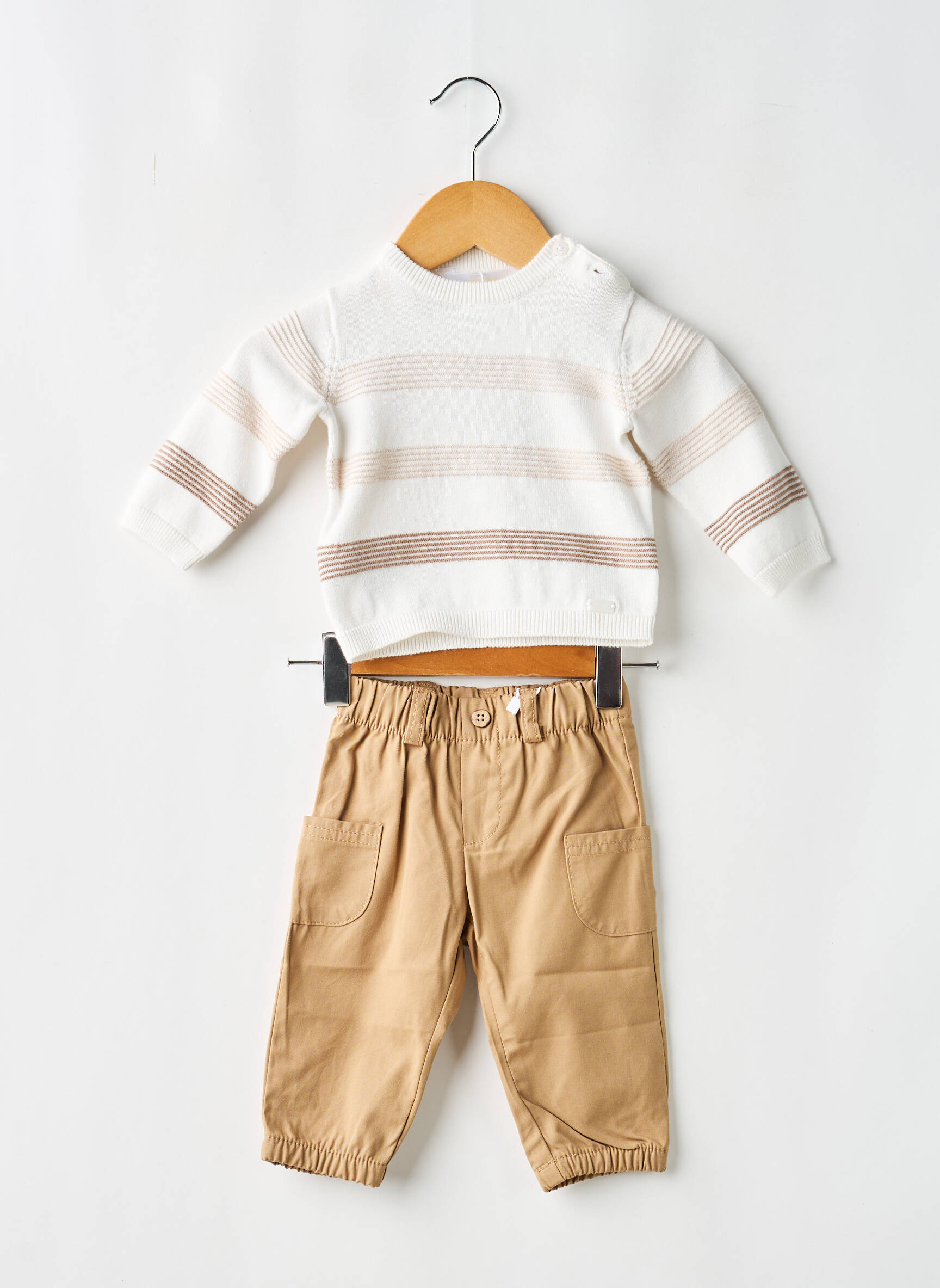 Set pantaloni talie elastică maro MAYORAL băiat