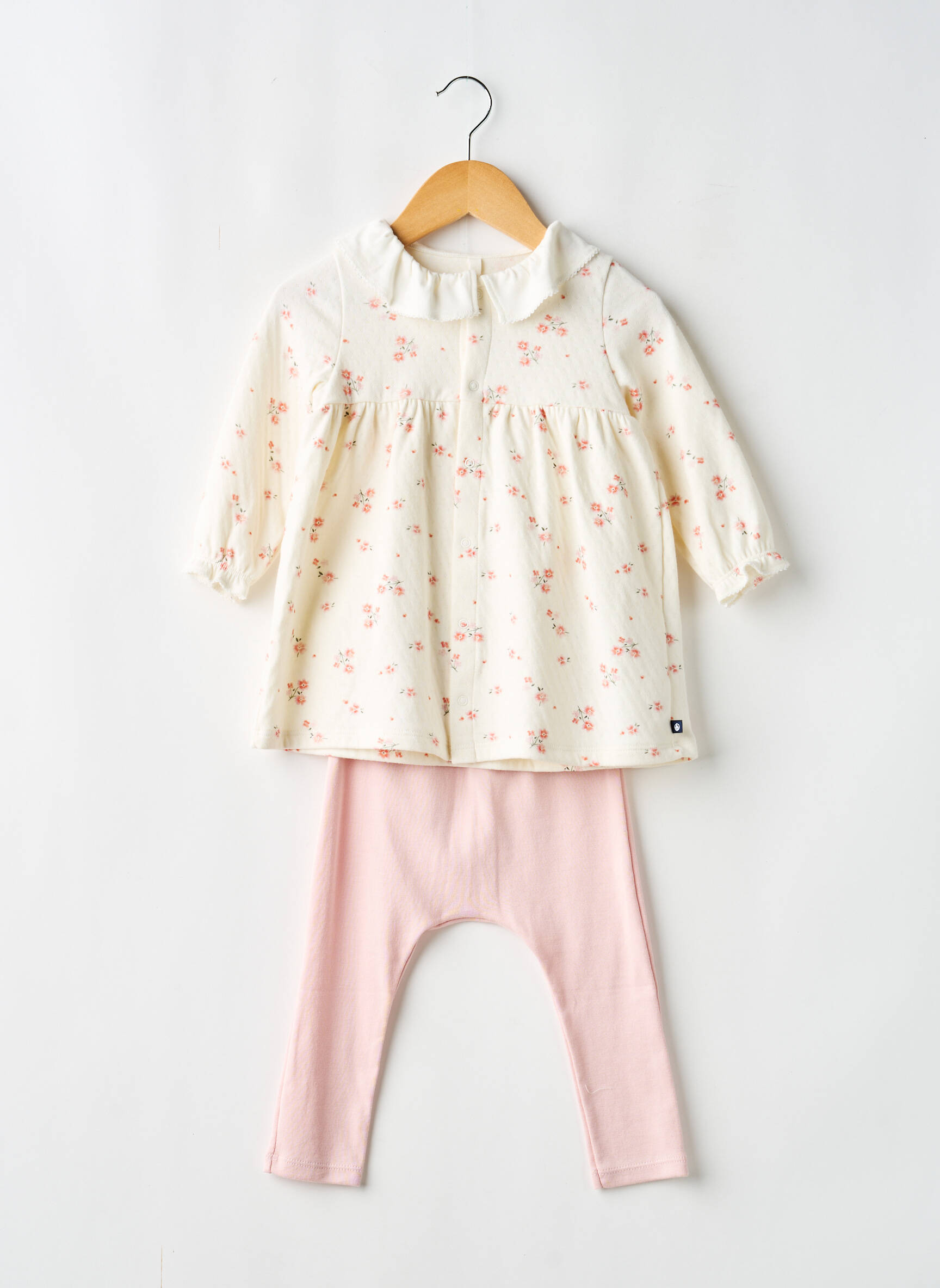 Set pantaloni talie elastică roz PETIT BATEAU fată