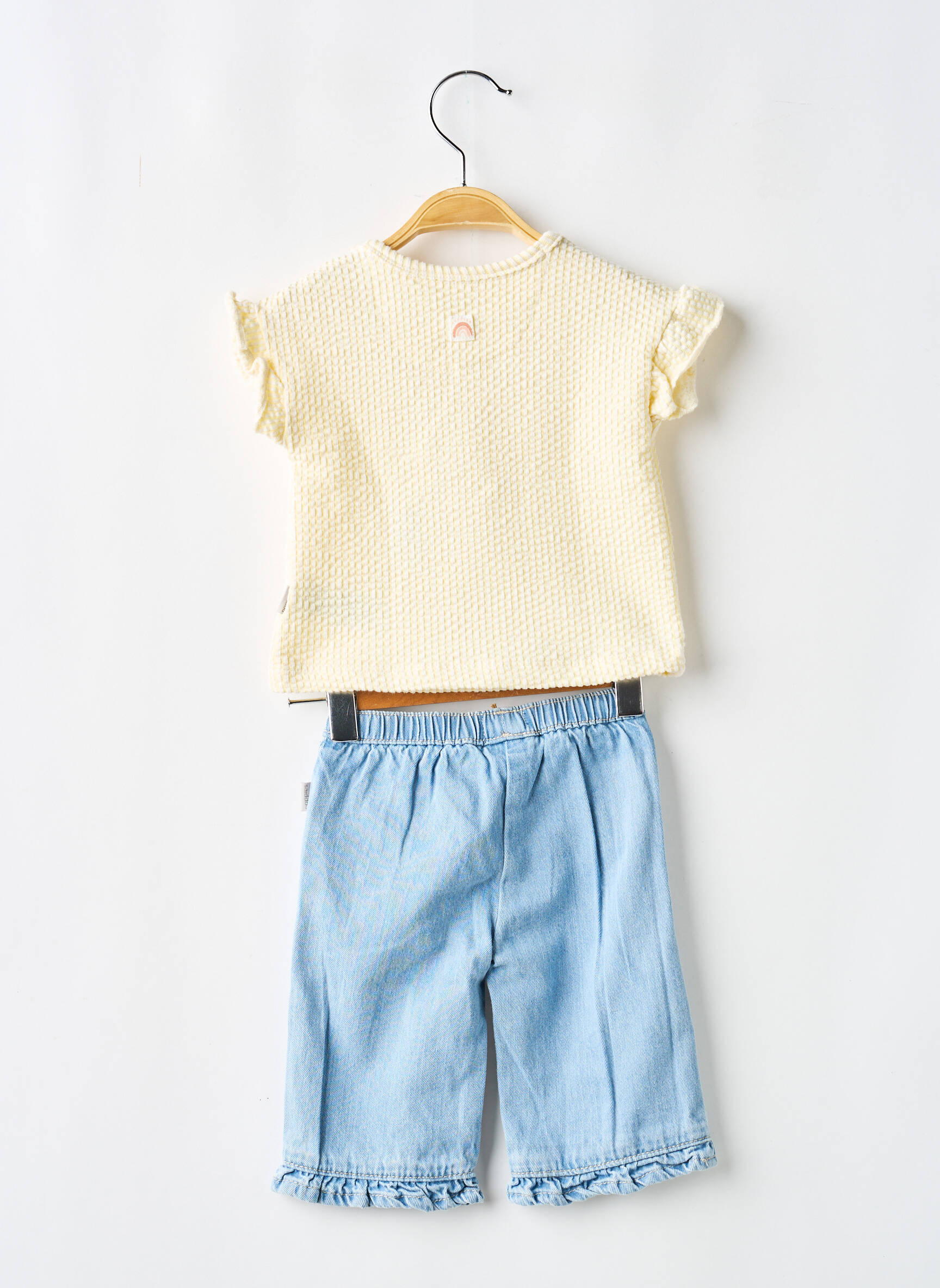 Set pantaloni tip de tricou galben NOPPIES fată