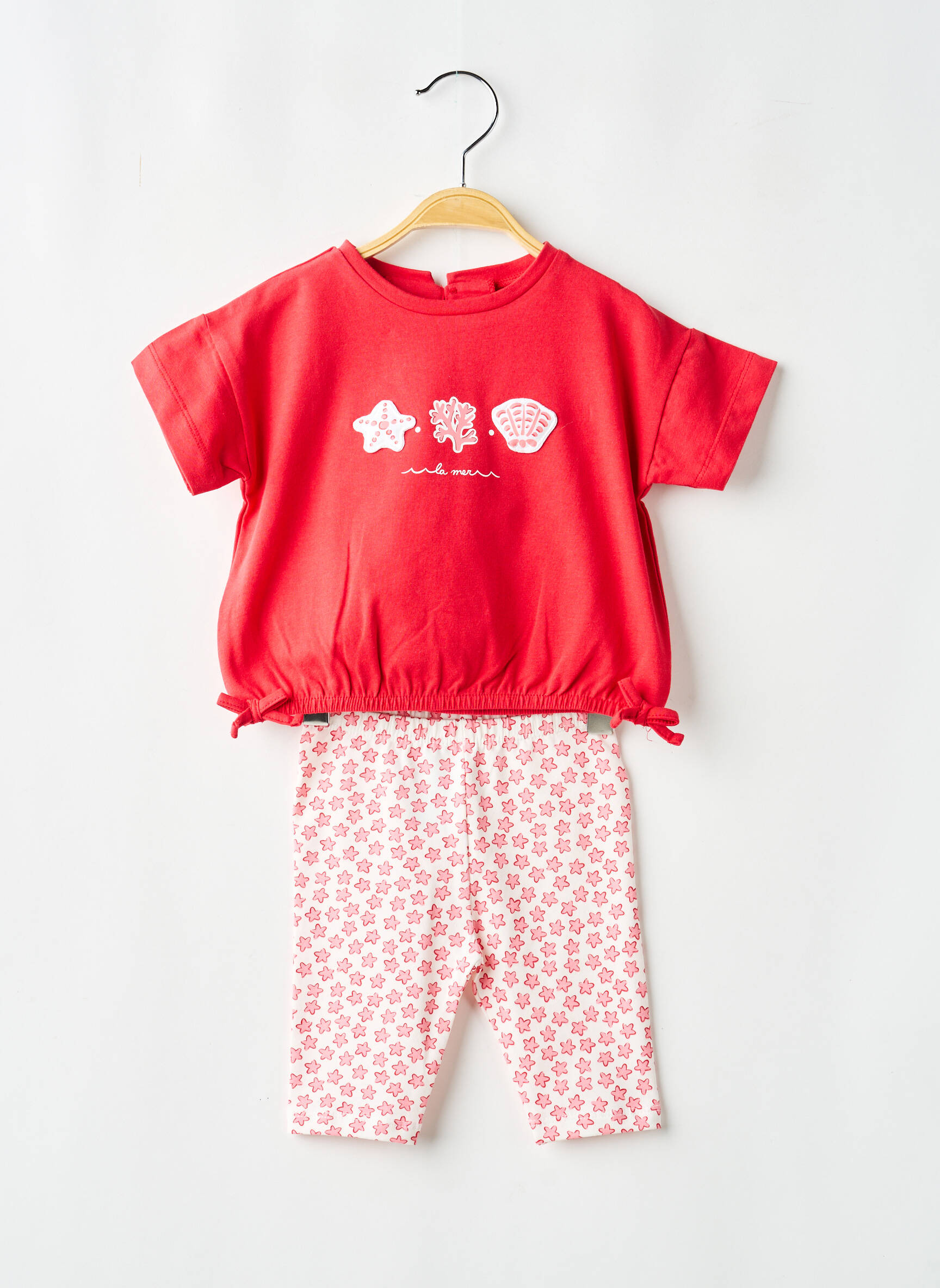 Set pantaloni tip de tricou roșu MAYORAL fată