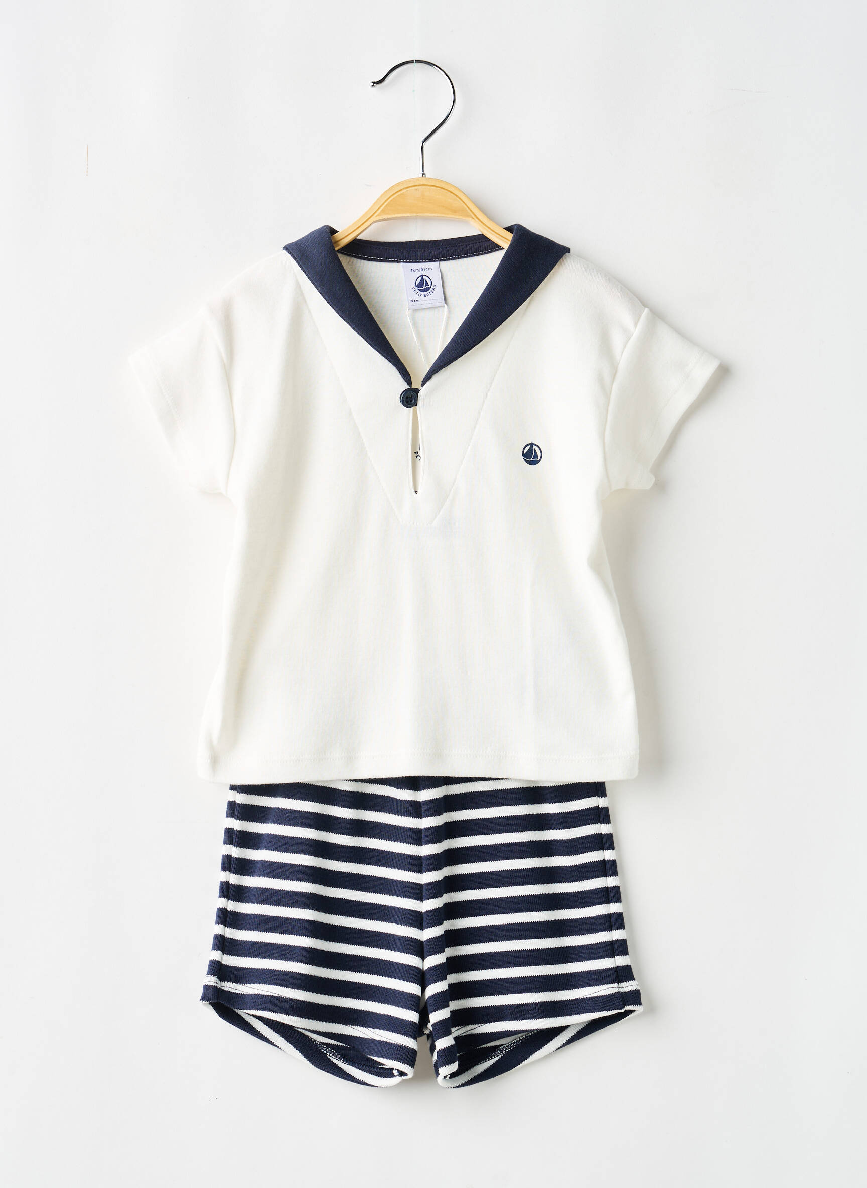 Set șort broderie alb PETIT BATEAU băiat