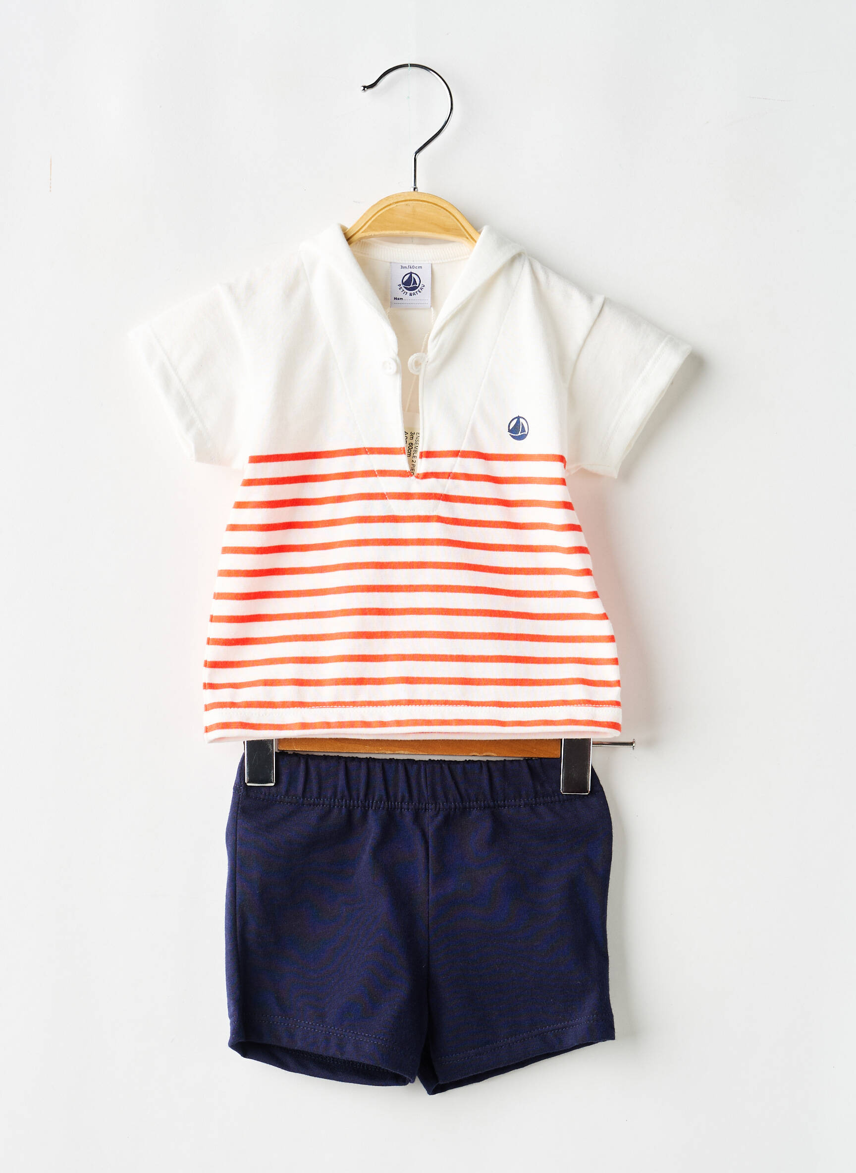 Set șort talie elastică roșu PETIT BATEAU băiat