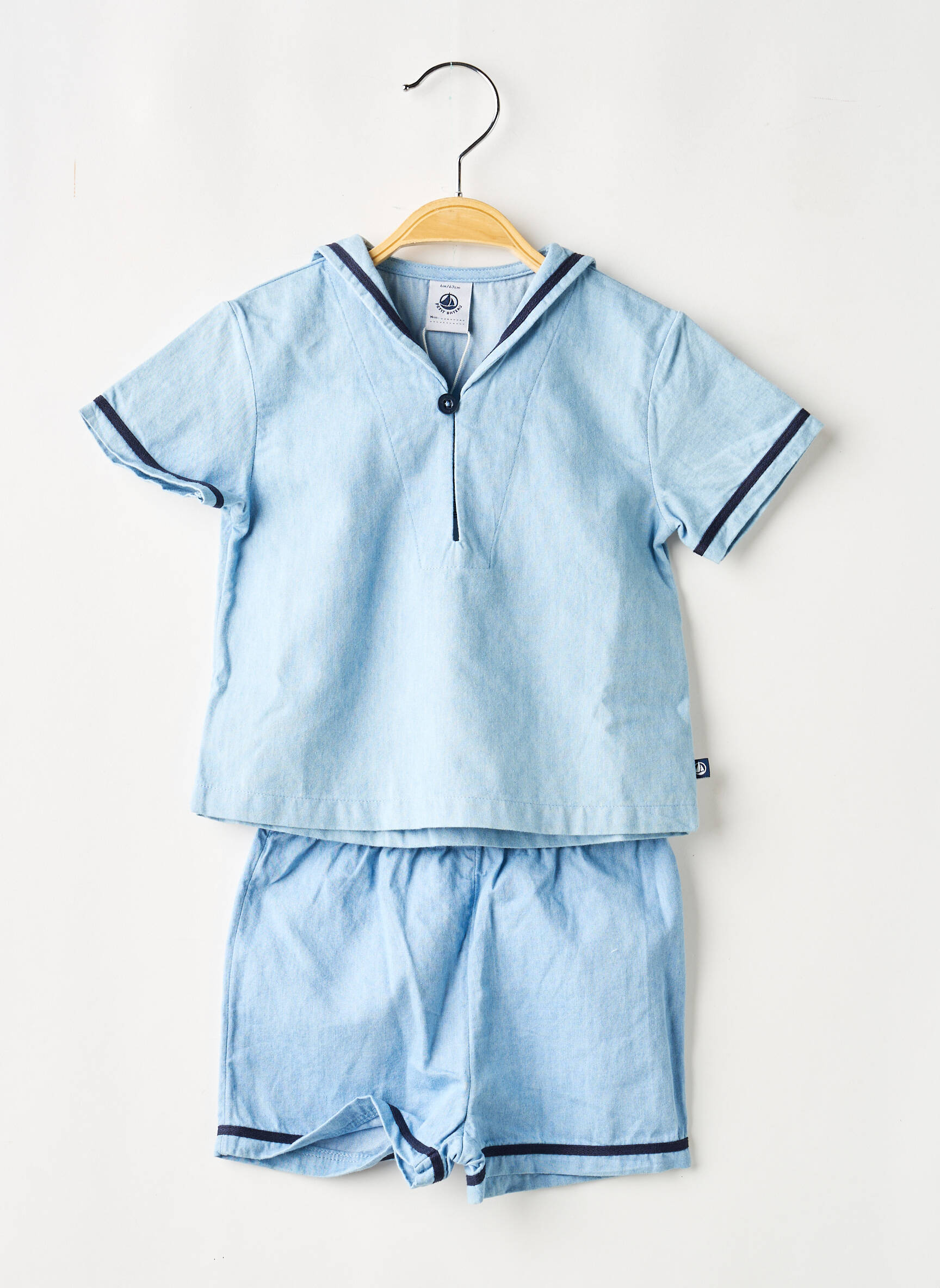 Set șort talie elastică albastru PETIT BATEAU copil