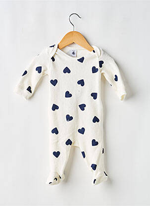Pijama mâneci lungi alb PETIT BATEAU copil